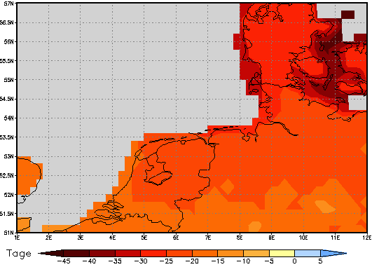 Area mean of this climate scenario: -23 days