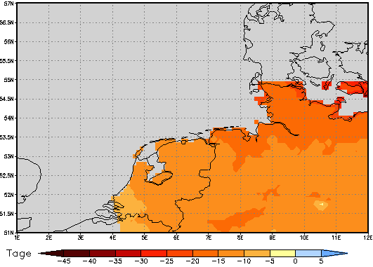 Area mean of this climate scenario: -14 days