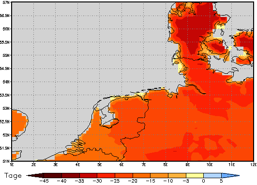 Area mean of this climate scenario: -22 days
