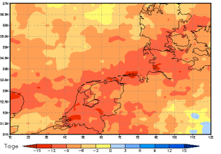 Area mean of this climate scenario: -8 days