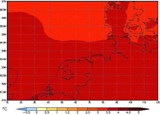 Area mean of this climate scenario: +3.6°C