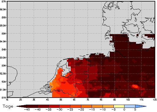 Area mean of this climate scenario: -43 days