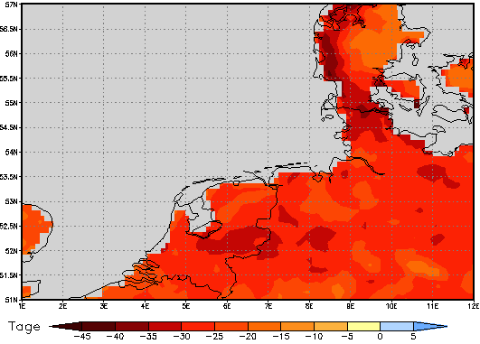 Area mean of this climate scenario: -28 days