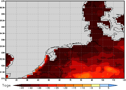 Area mean of this climate scenario: -47 days