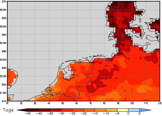 Area mean of this climate scenario: -29 days
