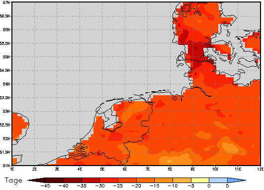 Area mean of this climate scenario: -24 days