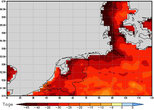 Area mean of this climate scenario: -34 days