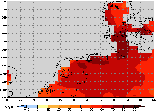 Area mean of this climate scenario: +66 days