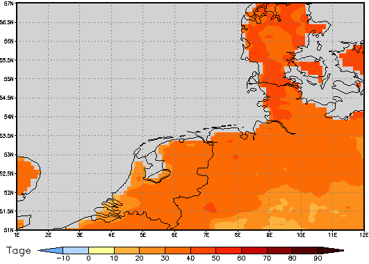 Area mean of this climate scenario: +35 days