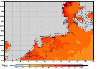 Area mean of this climate scenario: +39 days