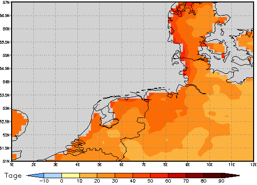 Area mean of this climate scenario: +30 days