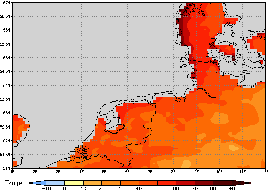 Area mean of this climate scenario: +44 days