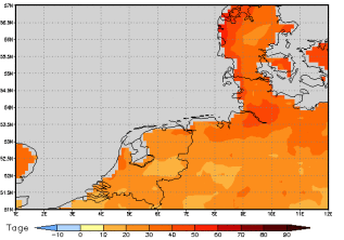 Area mean of this climate scenario: +30 days