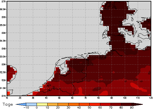 Area mean of this climate scenario: +89 days