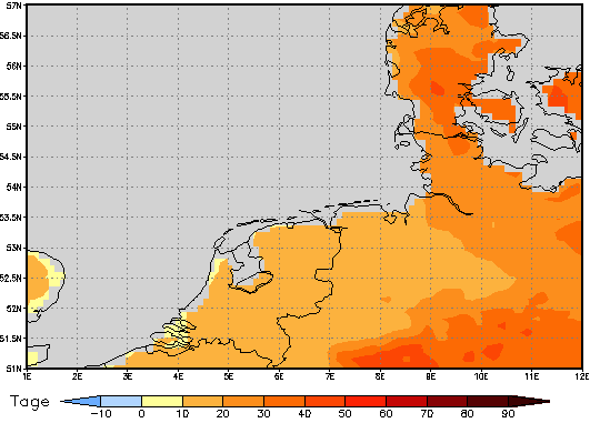 Area mean of this climate scenario: +19 days