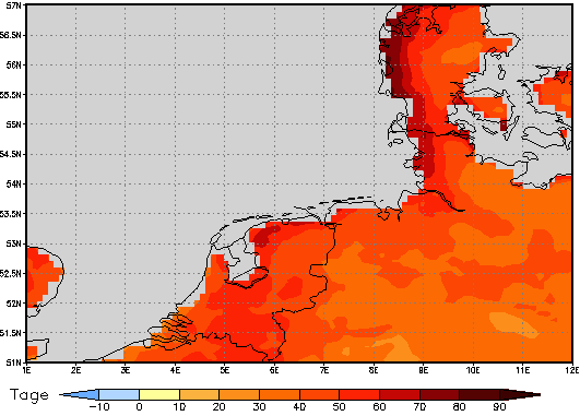 Area mean of this climate scenario: +47 days