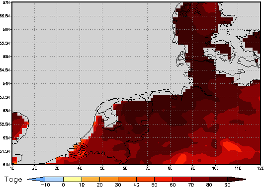 Area mean of this climate scenario: +90 days