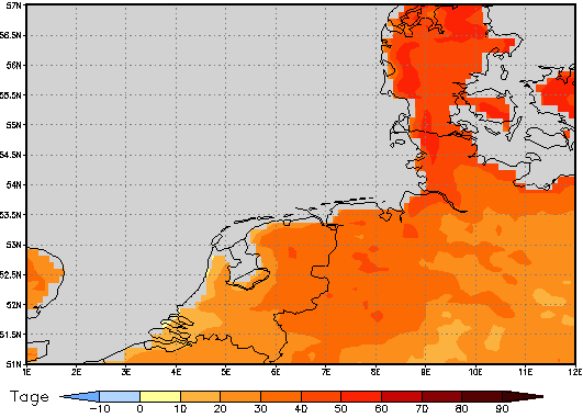 Area mean of this climate scenario: +35 days
