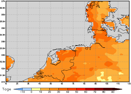 Area mean of this climate scenario: +27 days
