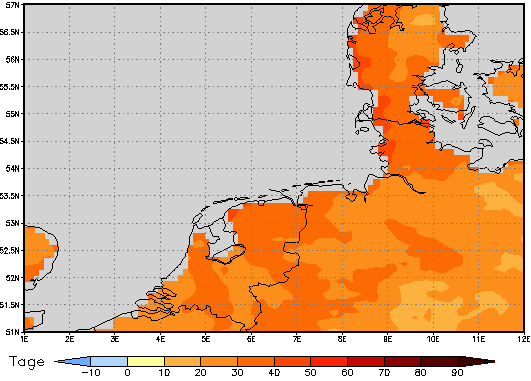 Area mean of this climate scenario: +31 days