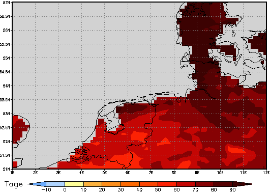 Area mean of this climate scenario: +79 days